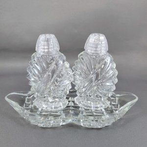 Salt & Pepper Glass Shakers With Tray Read